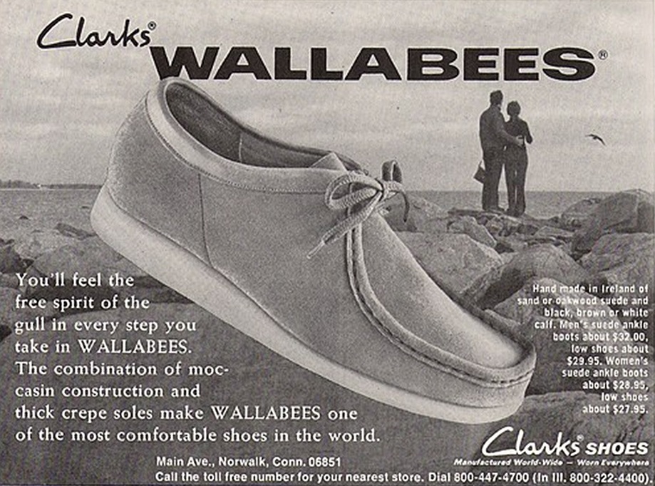 office clarks wallabees